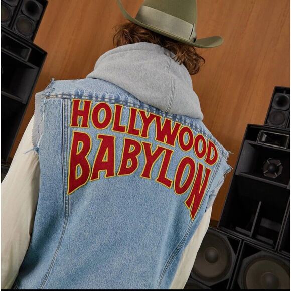 Gucci Men Size 48/ M Denim Gilet Vest Jacket Hooded Hollywood Babylon NWT $3150 - Picture 3 of 16